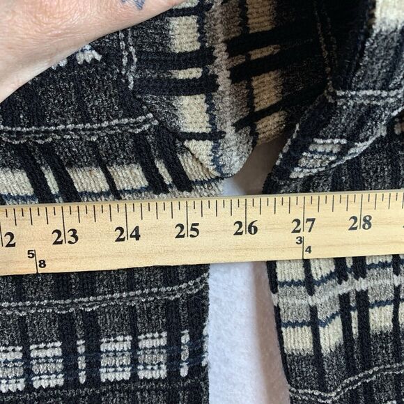 Vintage Knightsbridge Men Sweater Sz XL Gray Plaid‎ Oversized Grandpa Y2K Grunge - Picture 6 of 11